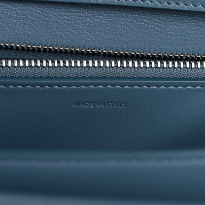Box Calfskin Medium Classic Box Flap Bag Slate Blue
