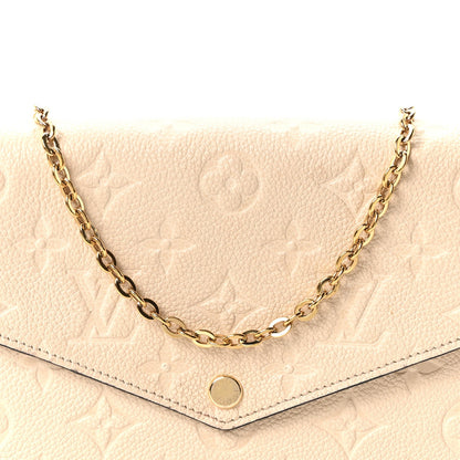 Empreinte Pochette Felicie Chain Wallet Cream