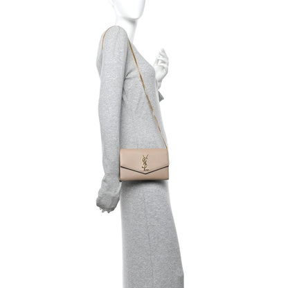 Grain De Poudre Monogram Uptown Chain Wallet Taupe
