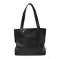 Calfskin Embossed CC Shoulder Bag Black