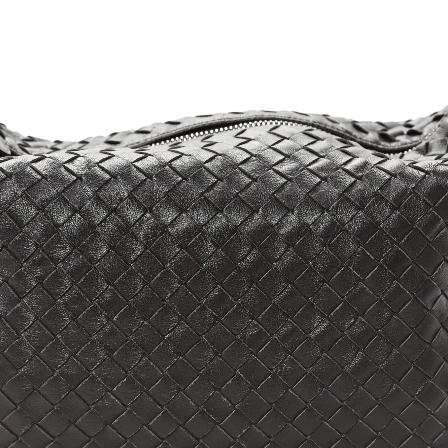 Nappa Intrecciato Small Shoulder Bag Ebano