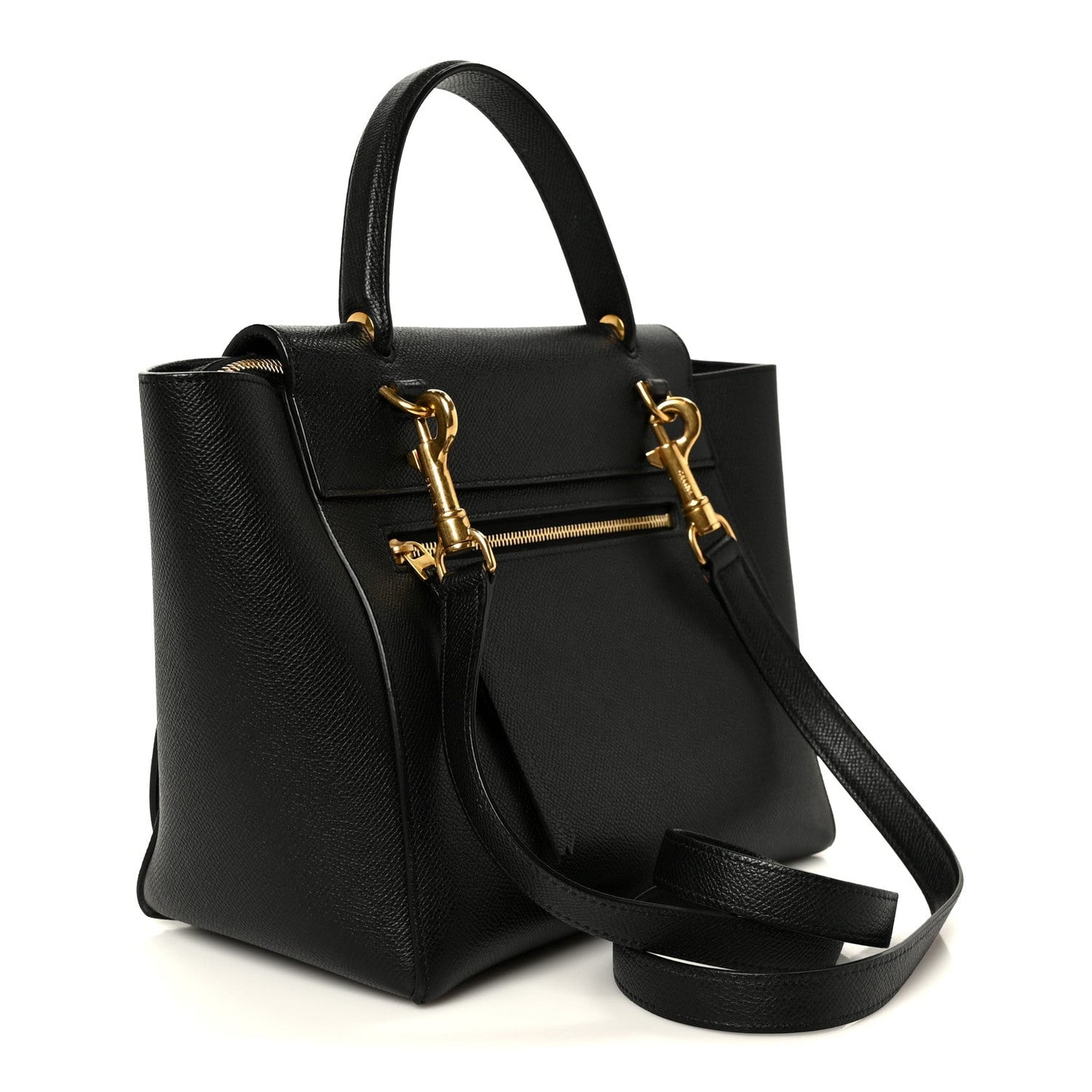 Grained Calfskin Micro Belt Bag Black