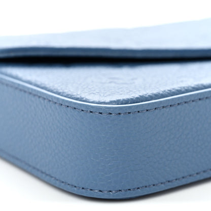 Empreinte Pochette Felicie Chain Wallet Blue Jean