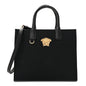Canvas Calfskin La Medusa Small Tote Black