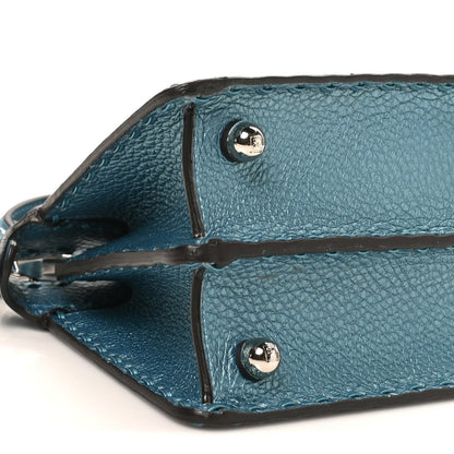 Metallic Cuoio Roma Sellerissima Nappa Sintetica Tape Stitch Petite Peekaboo I SEE U Iconic Satchel Placca Argento