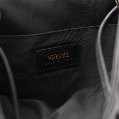 Calfskin Quilted Medusa Backpack Black