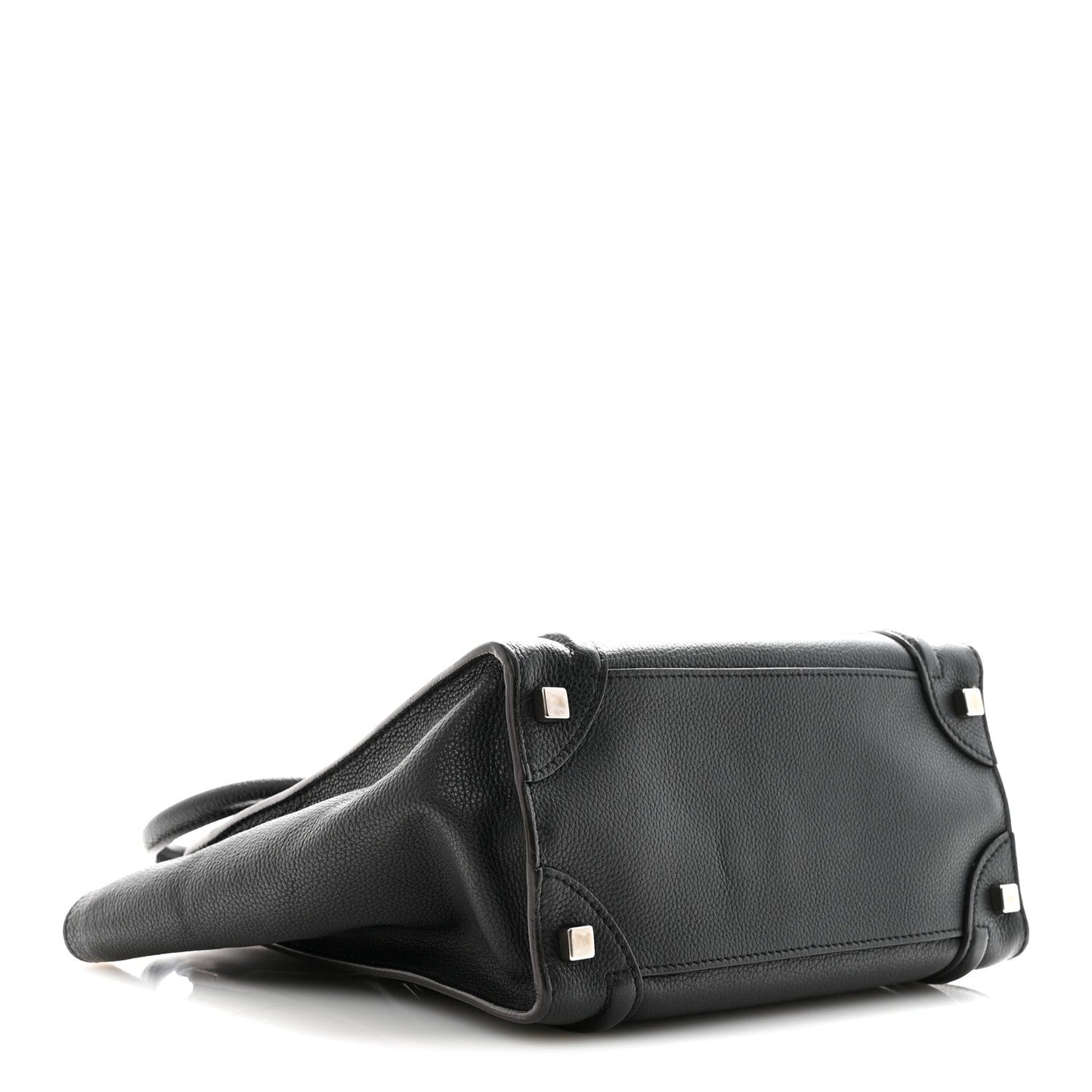 Drummed Calfskin Micro Luggage Black