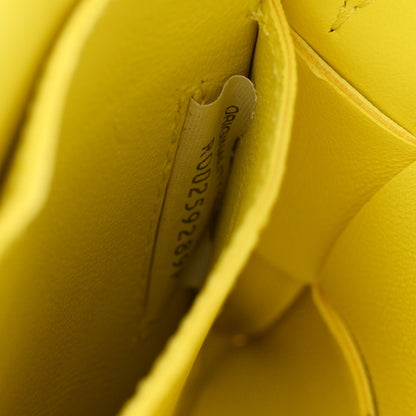 Lambskin Maxi Intrecciato Small Cassette Crossbody Bag Lemonade