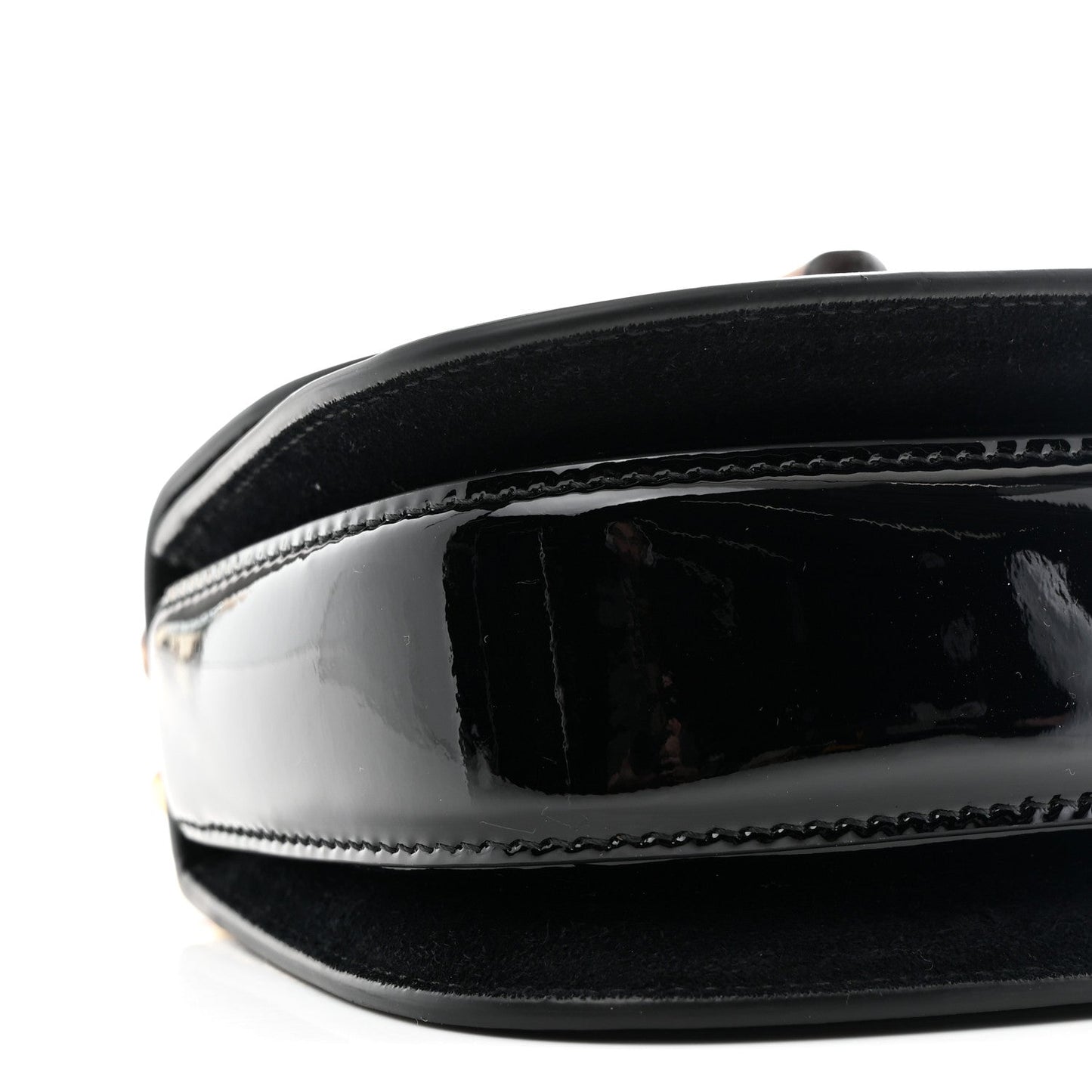 Patent Crystal Mini Bamboo 1947 Top Handle Chain Bag Black