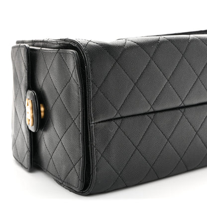 Caviar Quilted Small Chanel 25 Handbag Black