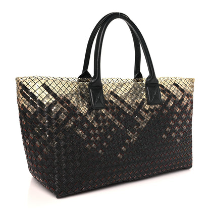 Nappa Intrecciato PVC Medium Cabat Black