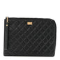 Aged Calfskin Quilted 2.55 Reissue Pouch With Handle Black