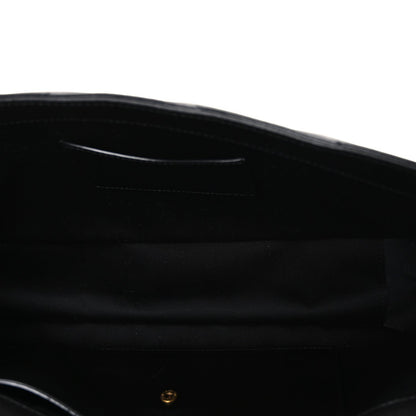 Lambskin Chevron Quilted Medium Loulou Black