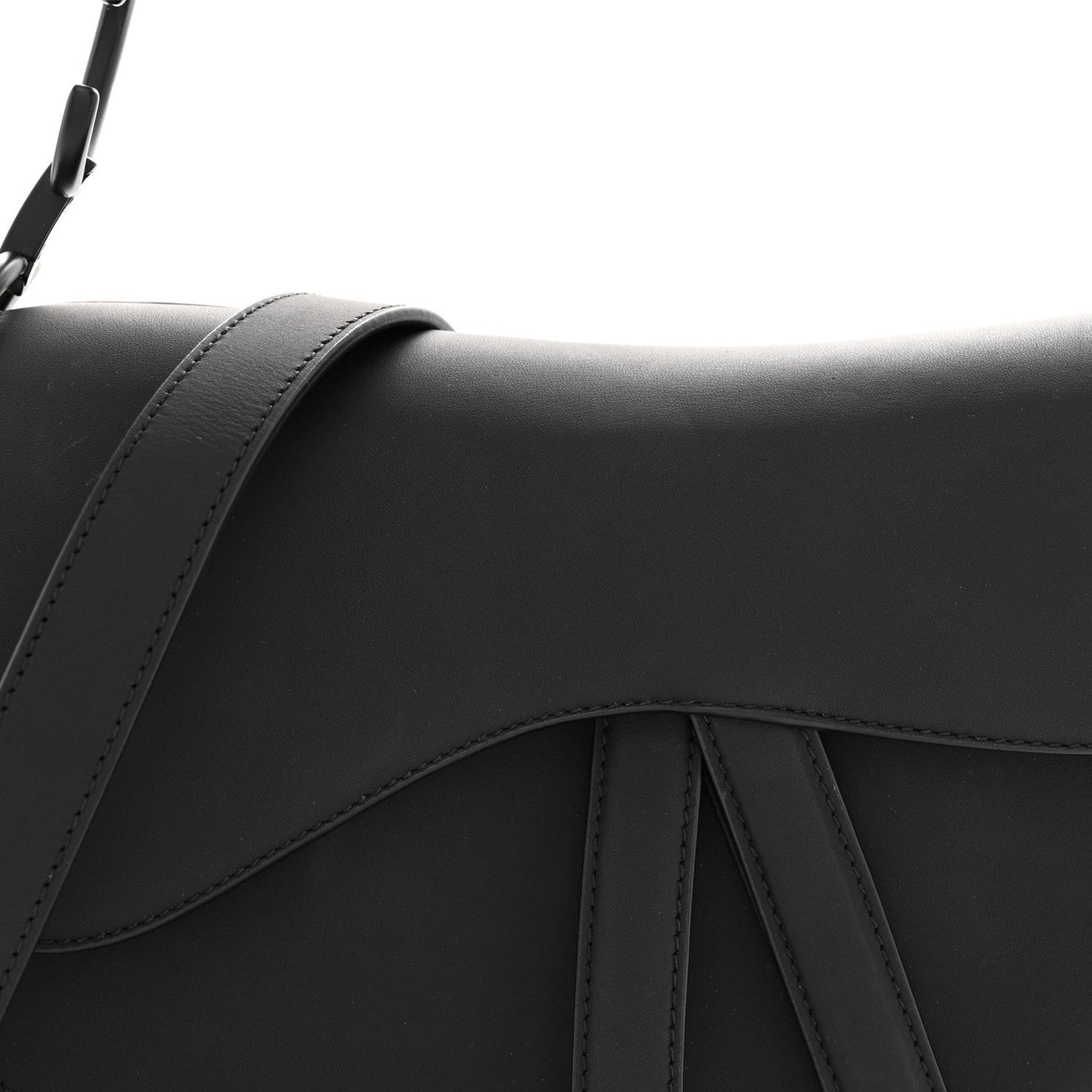 Ultra Matte Saddle Bag With Strap Black