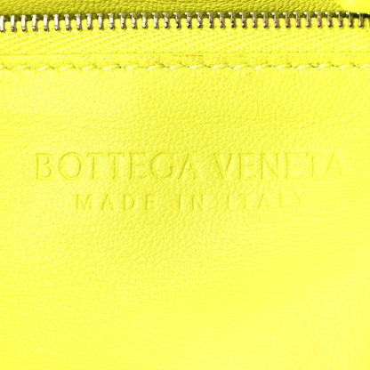 Lambskin Maxi Intrecciato Cassette Crossbody Bag Acid Kiwi