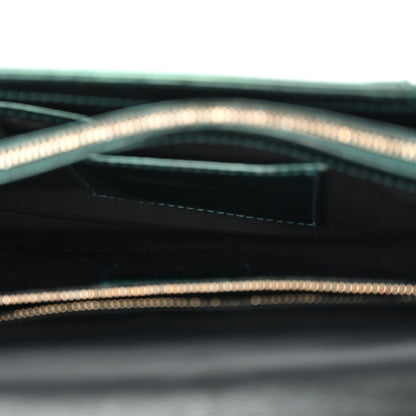 Iridescent Calfskin Serpenti Forever Shoulder Bag Emerald Green