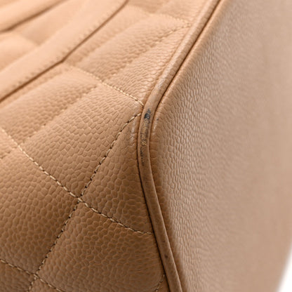 Caviar Quilted Medallion Tote Beige