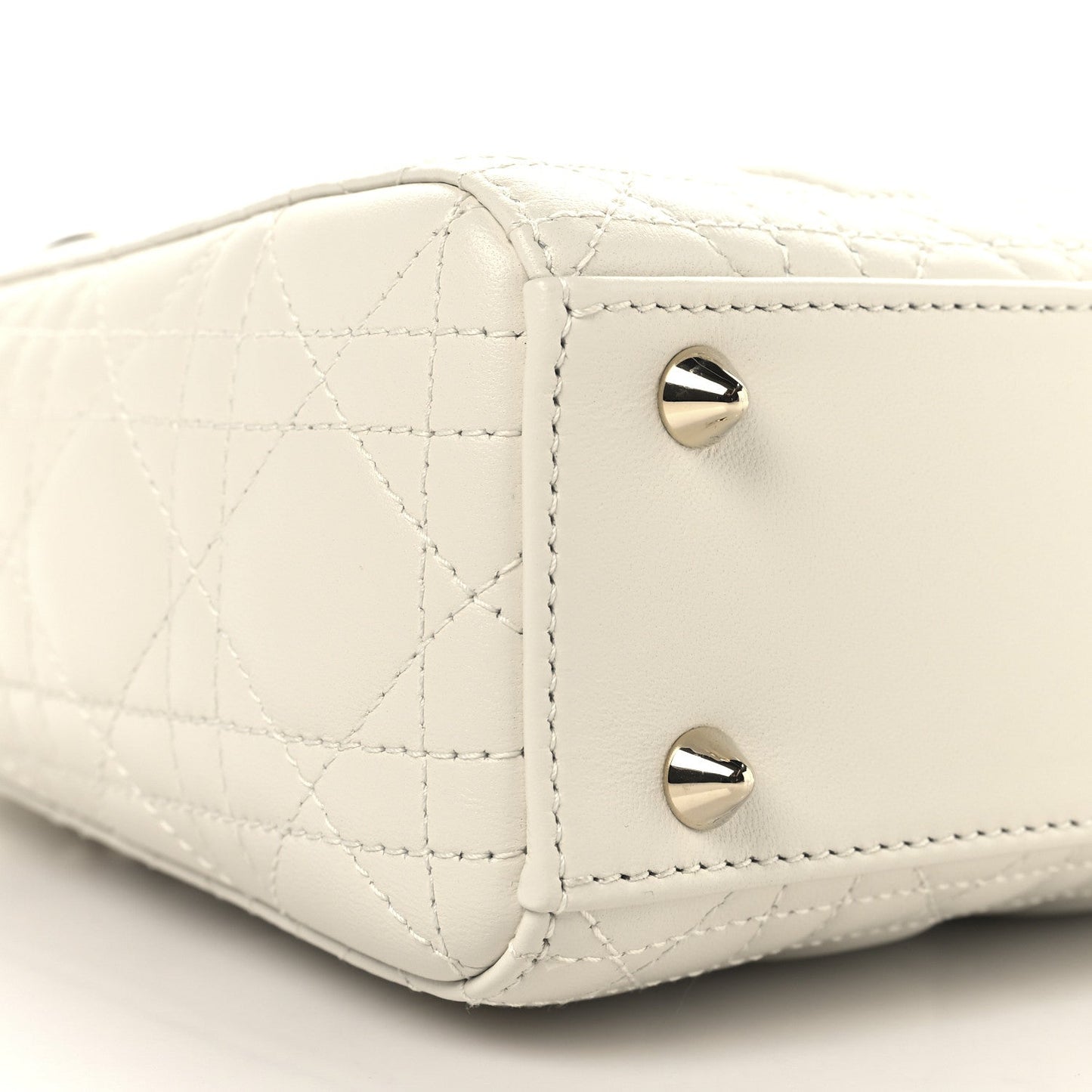 Lambskin Cannage Small My ABCDior Lady Dior White