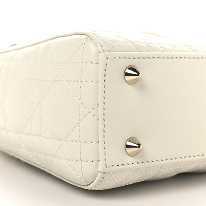 Lambskin Cannage Small My ABCDior Lady Dior White