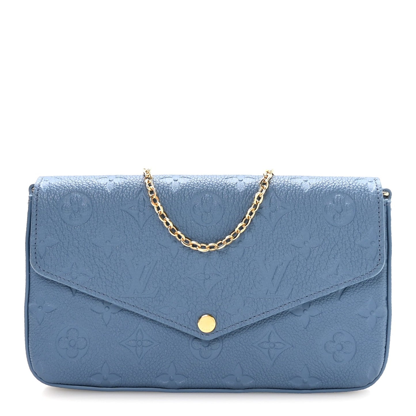 Empreinte Pochette Felicie Chain Wallet Blue Jean