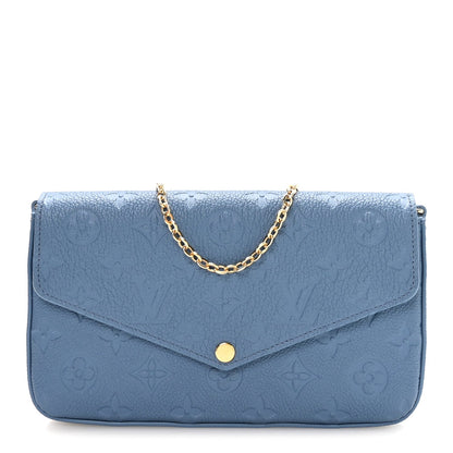 Empreinte Pochette Felicie Chain Wallet Blue Jean