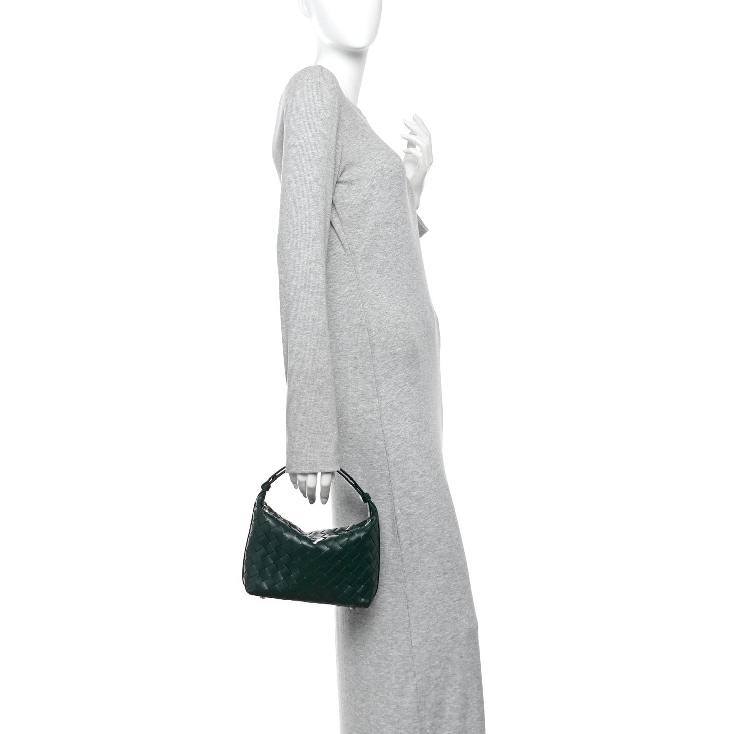 Calfskin Intrecciato Mini Wallace Emerald Green
