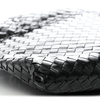 Calfskin Intrecciato Large Hop Black