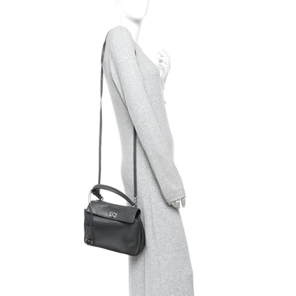 Natural Smooth Calfskin Mini Rodeo Top Handle Handbag Grey