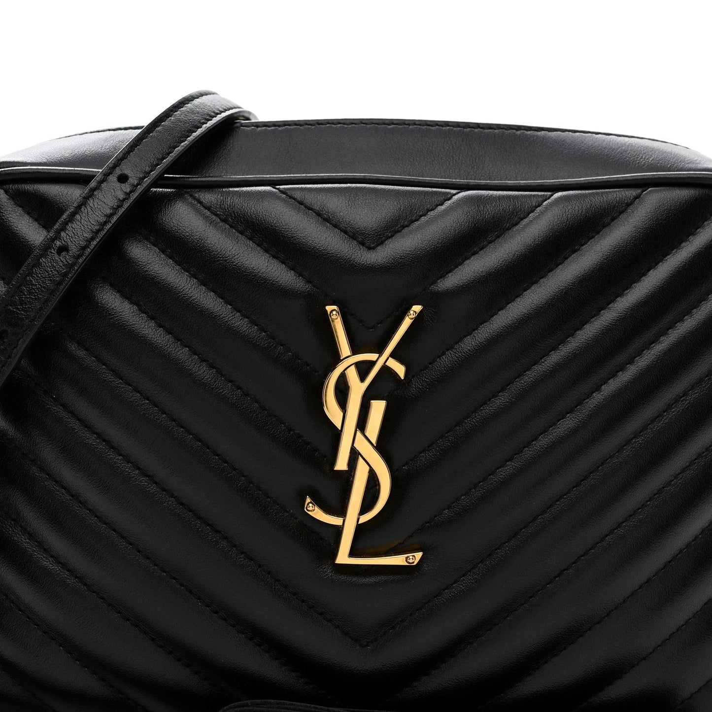 Calfskin Matelasse Monogram Lou Camera Bag Black