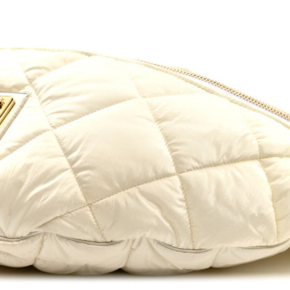 Marsupio Nylon Quilted Piumino 2 Belt Bag White