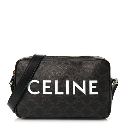 Triomphe Canvas Medium Messenger Bag Black