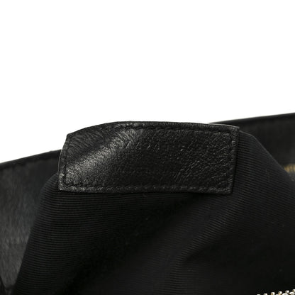 Grain de Poudre Calfskin Y Quilted Monogram Medium Loulou Chain Satchel Black