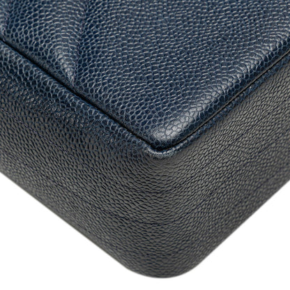 Chanel Coco Mark Bias Stitch Caviar Shoulder Bag