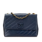 Chanel Coco Mark Bias Stitch Caviar Shoulder Bag