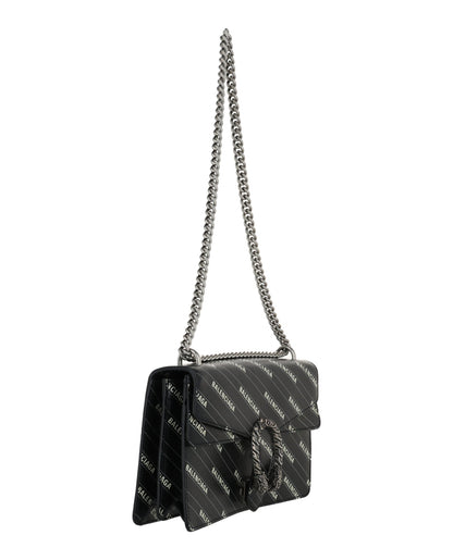 Gucci Womens  X Balenciaga Logo Print Dionysus Shoulder Bag