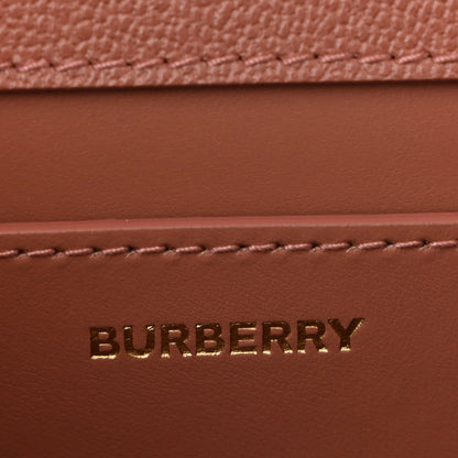 Grained Calfskin House Check Small Madison Shoulder Bag Dusty Pink
