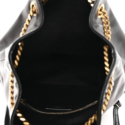 Lambskin Matelasse Monogram Joe Backpack Black
