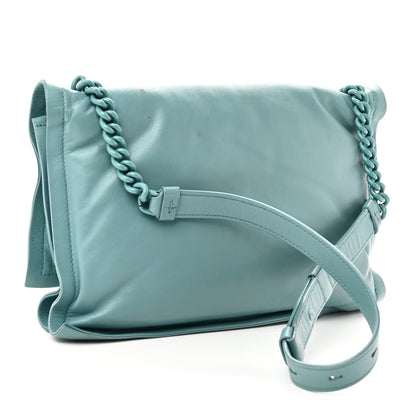 Calfskin Small Viva Bow Shoulder Bag Tyrone Turquoise