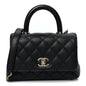 Caviar Quilted Extra Mini Coco Handle Flap Black