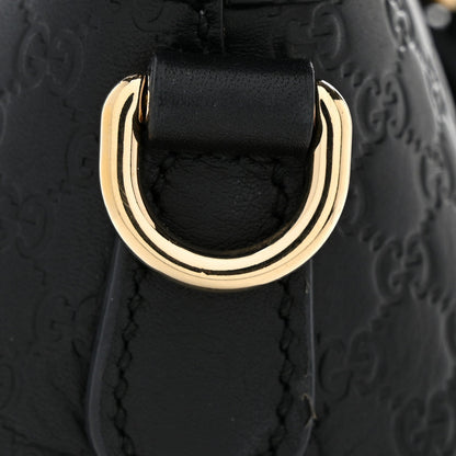 Soft Microguccissima Dome Satchel Black