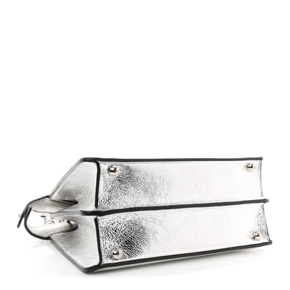 Rock Millenium Laminata Small Peekaboo I SEE U Satchel Argento