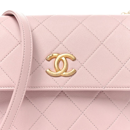 Calfskin Quilted Pearl Small About Pearls Hobo Bag Light Pink
