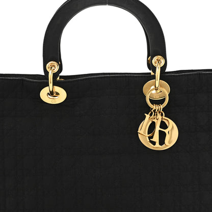 Nylon Cannage Large Lady Dior Black