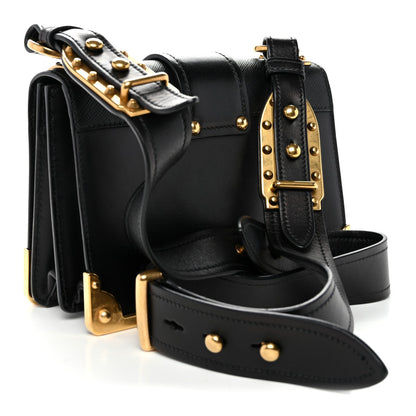 City Calf Saffiano Cahier Bag Black