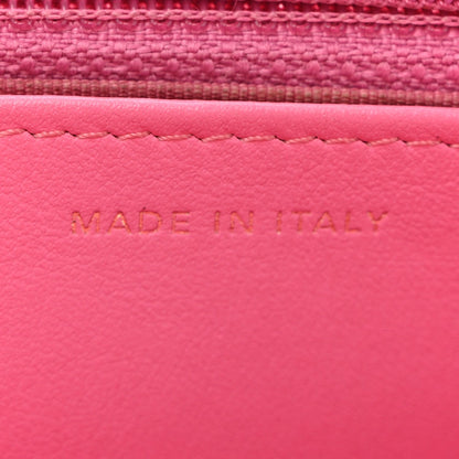 Caviar Quilted Wallet on Chain WOC Pink