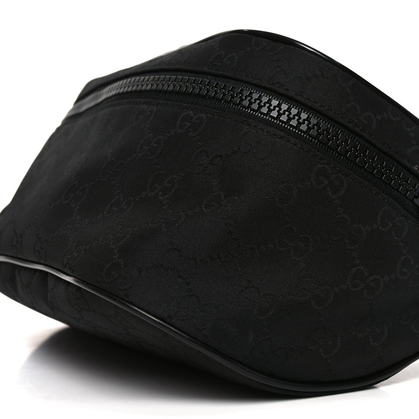 Nylon Monogram Fanny Pack Belt Bag Black
