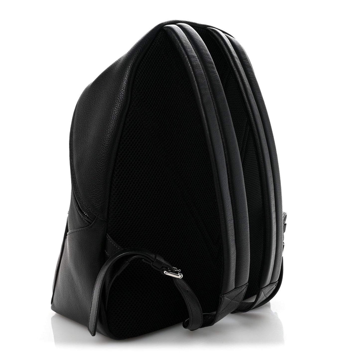 Grained Calfskin Rockstud Backpack Black