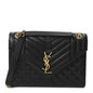 Grain De Poudre Textured Mixed Matelasse Triquilt Medium Monogram Satchel Black