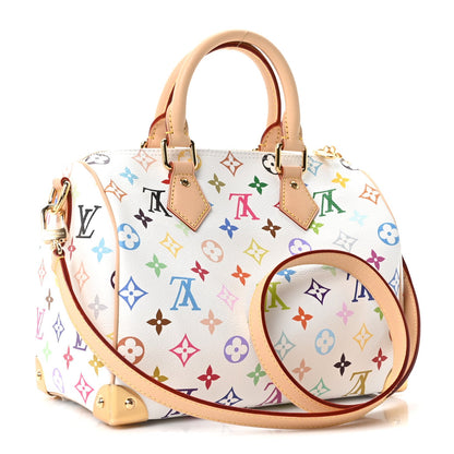 LV X TM Monogram Multicolor Speedy Bandouliere 25 White