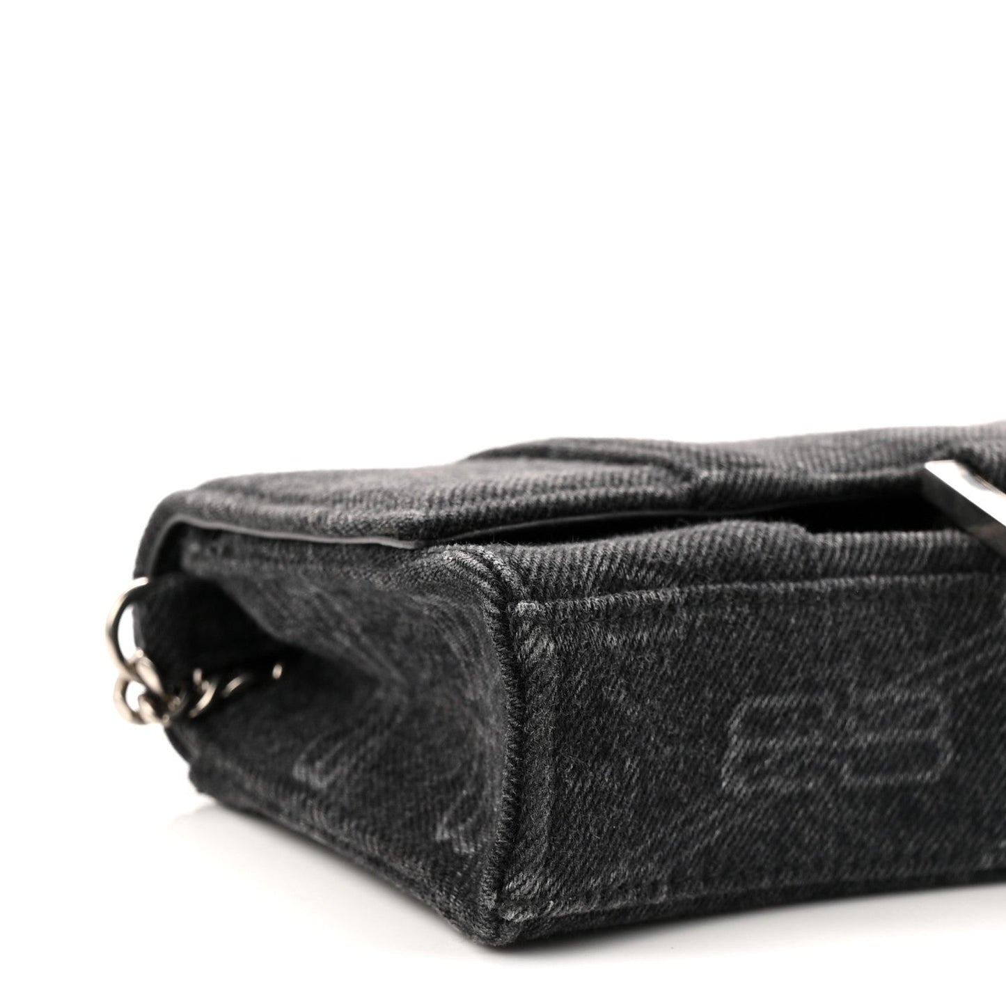Denim BB Monogram Hourglass Chain Bag Black